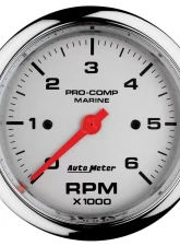 AutoMeter GAUGE; TACHOMETER; 3 3/8in.; 6K RPM; MARINE CHROME                                     - 200752-35 - Image 3