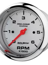 AutoMeter GAUGE; TACHOMETER; 3 3/8in.; 6K RPM; MARINE CHROME                                     - 200752-35 - Image 2
