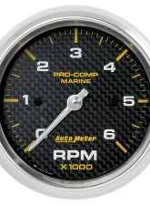 AutoMeter GAUGE; TACHOMETER; 3 3/8in.; 6K RPM; MARINE CARBON FIBER                                     - 200752-40 - Image 3