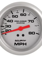 AutoMeter GAUGE; SPEEDOMETER; 3 3/8in.; 80MPH; MECHANICAL; MARINE SILVER                                     - 200753-33 - Image 3