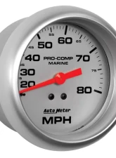AutoMeter GAUGE; SPEEDOMETER; 3 3/8in.; 80MPH; MECHANICAL; MARINE SILVER                                     - 200753-33 - Image 3