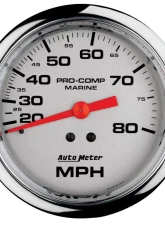 AutoMeter GAUGE; SPEEDOMETER; 3 3/8in.; 80MPH; MECHANICAL; MARINE CHROME                                     - 200753-35 - Image 3