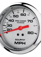 AutoMeter GAUGE; SPEEDOMETER; 3 3/8in.; 80MPH; MECHANICAL; MARINE CHROME                                     - 200753-35 - Image 2