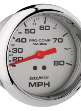 AutoMeter GAUGE; SPEEDOMETER; 3 3/8in.; 80MPH; MECHANICAL; MARINE CHROME                                     - 200753-35 - Image 3