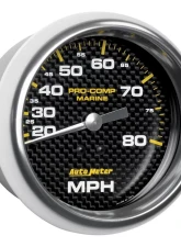 AutoMeter GAUGE; SPEEDOMETER; 3 3/8in.; 80MPH; MECHANICAL; MARINE CARBON FIBER                                     - 200753-40 - Image 3