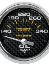 AutoMeter GAUGE; OIL TEMP; 2 1/16in.; 140-300deg.F; ELECTRIC; MARINE CARBON FIBER                                     - 200764-40 - Image 3