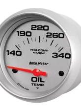 AutoMeter GAUGE; OIL TEMP; 2 5/8in.; 140-300deg.F; ELECTRIC; MARINE SILVER                                     - 200765-33 - Image 2