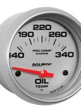 AutoMeter GAUGE; OIL TEMP; 2 5/8in.; 140-300deg.F; ELECTRIC; MARINE SILVER                                     - 200765-33 - Image 3