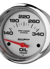 AutoMeter GAUGE; OIL TEMP; 2 5/8in.; 140-300deg.F; ELECTRIC; MARINE CHROME                                     - 200765-35 - Image 2
