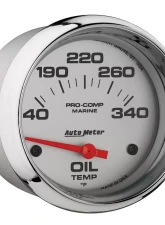 AutoMeter GAUGE; OIL TEMP; 2 5/8in.; 140-300deg.F; ELECTRIC; MARINE CHROME                                     - 200765-35 - Image 3