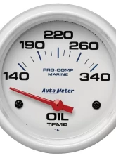 AutoMeter GAUGE; OIL TEMP; 2 5/8in.; 140-300deg.F; ELECTRIC; MARINE WHITE                                     - 200765 - Image 3
