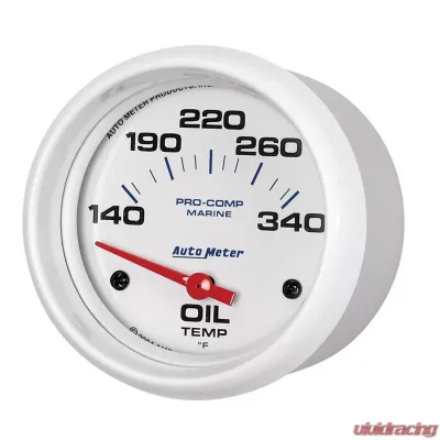 AutoMeter GAUGE; OIL TEMP; 2 5/8in.; 140-300deg.F; ELECTRIC; MARINE WHITE - 200765