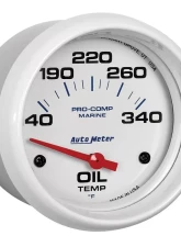 AutoMeter GAUGE; OIL TEMP; 2 5/8in.; 140-300deg.F; ELECTRIC; MARINE WHITE                                     - 200765 - Image 3