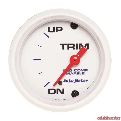 AutoMeter GAUGE; TRIM LEVEL; 2 1/16in.; 0ODOWN-90OUP; ELECTRIC; MARINE WHITE - 200766