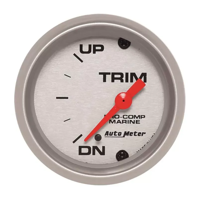 AutoMeter GAUGE; TRIM LEVEL; 2 1/16in.; 0ODOWN-90OUP; ELECTRIC; MARINE SILVER - 200766-33