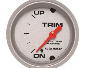 AutoMeter GAUGE; TRIM LEVEL; 2 1/16in.; 0ODOWN-90OUP; ELECTRIC; MARINE SILVER