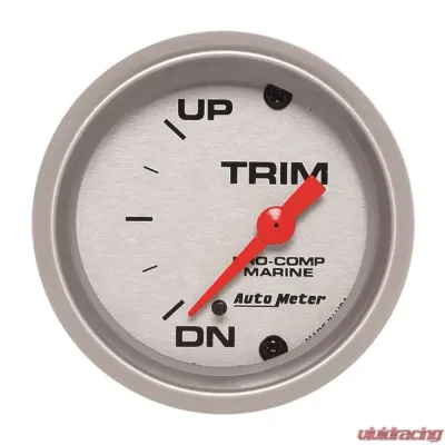 AutoMeter GAUGE; TRIM LEVEL; 2 1/16in.; 0ODOWN-90OUP; ELECTRIC; MARINE SILVER - 200766-33