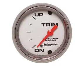 AutoMeter GAUGE; TRIM LEVEL; 2 1/16in.; 0ODOWN-90OUP; ELECTRIC; MARINE CHROME