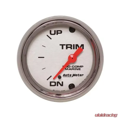 AutoMeter GAUGE; TRIM LEVEL; 2 1/16in.; 0ODOWN-90OUP; ELECTRIC; MARINE CHROME - 200766-35