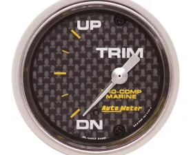 AutoMeter GAUGE; TRIM LEVEL; 2 1/16in.; 0ODOWN-90OUP; ELECTRIC; MARINE CARBON FIBER