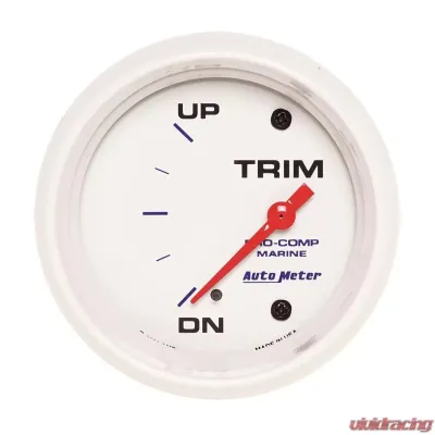 AutoMeter GAUGE; TRIM LEVEL; 2 5/8in.; 0ODOWN-90OUP; ELECTRIC; MARINE WHITE - 200767