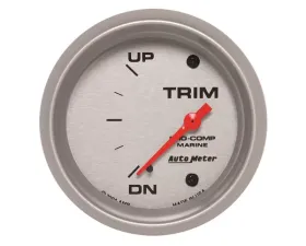 AutoMeter GAUGE; TRIM LEVEL; 2 5/8in.; 0ODOWN-90OUP; ELECTRIC; MARINE SILVER