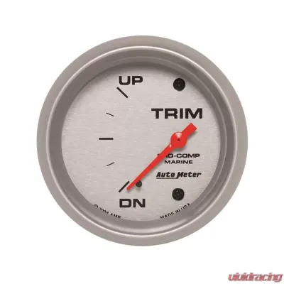 AutoMeter GAUGE; TRIM LEVEL; 2 5/8in.; 0ODOWN-90OUP; ELECTRIC; MARINE SILVER - 200767-33