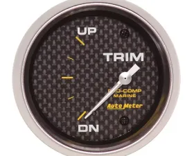 AutoMeter GAUGE; TRIM LEVEL; 2 5/8in.; 0ODOWN-90OUP; ELECTRIC; MARINE CARBON FIBER