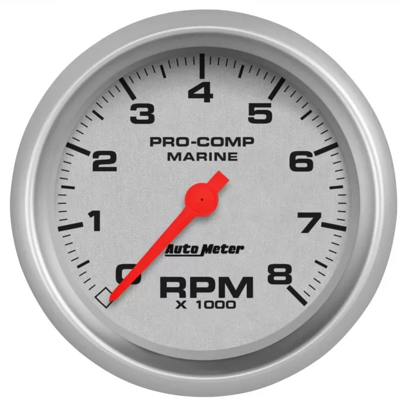 AutoMeter GAUGE; TACHOMETER; 3 3/8in.; 8K RPM; MARINE SILVER - 200779-33
