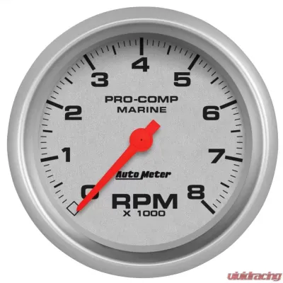 AutoMeter GAUGE; TACHOMETER; 3 3/8in.; 8K RPM; MARINE SILVER - 200779-33