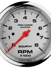 AutoMeter GAUGE; TACHOMETER; 3 3/8in.; 8K RPM; MARINE CHROME                                     - 200779-35 - Image 3