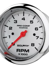 AutoMeter GAUGE; TACHOMETER; 3 3/8in.; 8K RPM; MARINE CHROME                                     - 200779-35 - Image 2