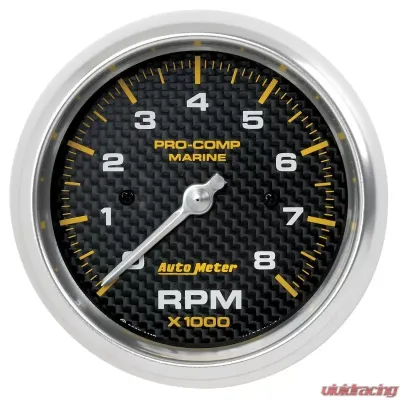AutoMeter GAUGE; TACHOMETER; 3 3/8in.; 8K RPM; MARINE CARBON FIBER - 200779-40