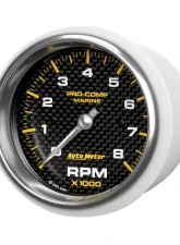 AutoMeter GAUGE; TACHOMETER; 3 3/8in.; 8K RPM; MARINE CARBON FIBER                                     - 200779-40 - Image 2