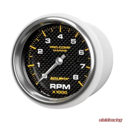 AutoMeter GAUGE; TACHOMETER; 3 3/8in.; 8K RPM; MARINE CARBON FIBER - 200779-40