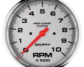 AutoMeter GAUGE; TACHOMETER; 5in.; 10K RPM; MARINE CHROME