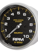 AutoMeter GAUGE; TACHOMETER; 5in.; 10K RPM; MARINE CARBON FIBER                                     - 200801-40 - Image 2