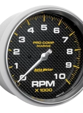 AutoMeter GAUGE; TACHOMETER; 5in.; 10K RPM; MARINE CARBON FIBER                                     - 200801-40 - Image 3