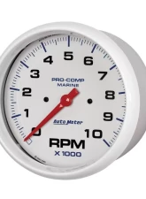 AutoMeter GAUGE; TACHOMETER; 5in.; 10K RPM; MARINE WHITE                                     - 200801 - Image 2