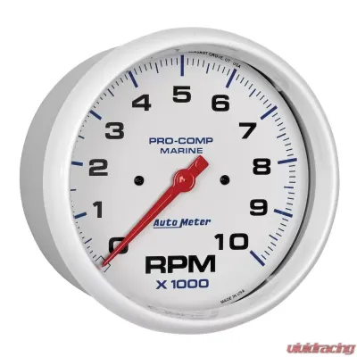 AutoMeter GAUGE; TACHOMETER; 5in.; 10K RPM; MARINE WHITE - 200801