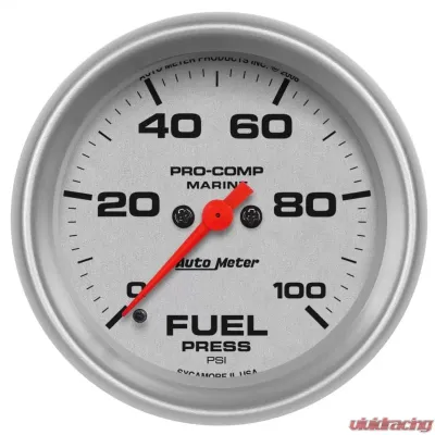 AutoMeter GAUGE; FUEL PRESSURE; 2 5/8in.; 100PSI; DIGITAL STEPPER MOTOR; MARINE SILVER - 200851-33