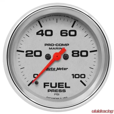 AutoMeter GAUGE; FUEL PRESSURE; 2 5/8in.; 100PSI; DIGITAL STEPPER MOTOR; MARINE CHROME - 200851-35