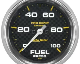 AutoMeter GAUGE; FUEL PRESSURE; 2 5/8in.; 100PSI; DIGITAL STEPPER MOTOR; MARINE CARBON FIB