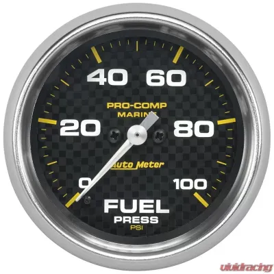 AutoMeter GAUGE; FUEL PRESSURE; 2 5/8in.; 100PSI; DIGITAL STEPPER MOTOR; MARINE CARBON FIB - 200851-40