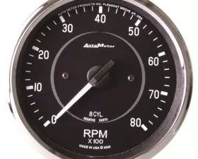 AutoMeter GAUGE; TACHOMETER; 4in.; 8K RPM; IN-DASH (8 CYL ONLY!); COBRA