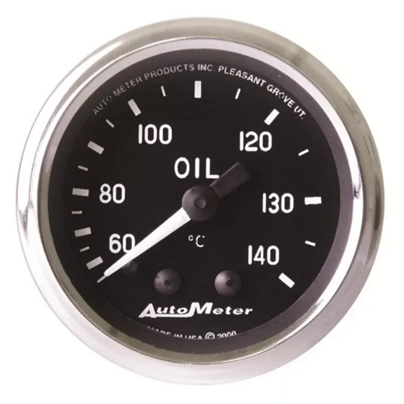 AutoMeter GAUGE; OIL TEMP; 2 1/16in.; 60-140deg.C; MECHANICAL; COBRA - 201008