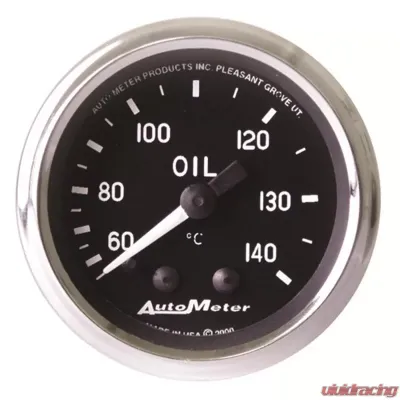 AutoMeter GAUGE; OIL TEMP; 2 1/16in.; 60-140deg.C; MECHANICAL; COBRA - 201008