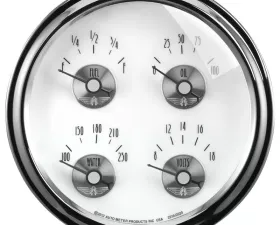 AutoMeter GAUGE; QUAD; 5in.; 240OE-33OF; ELEC; PRESTIGE PEARL