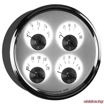 AutoMeter GAUGE; QUAD; 5in.; 240OE-33OF; ELEC; PRESTIGE PEARL - 2019