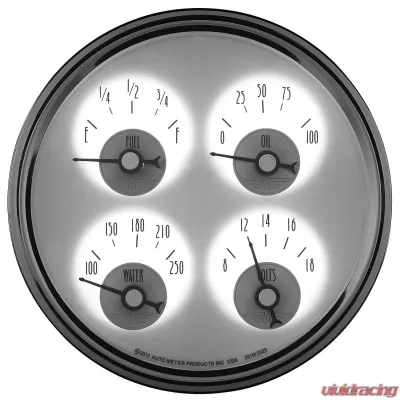 AutoMeter GAUGE; QUAD; 5in.; 240OE-33OF; ELEC; PRESTIGE PEARL - 2019